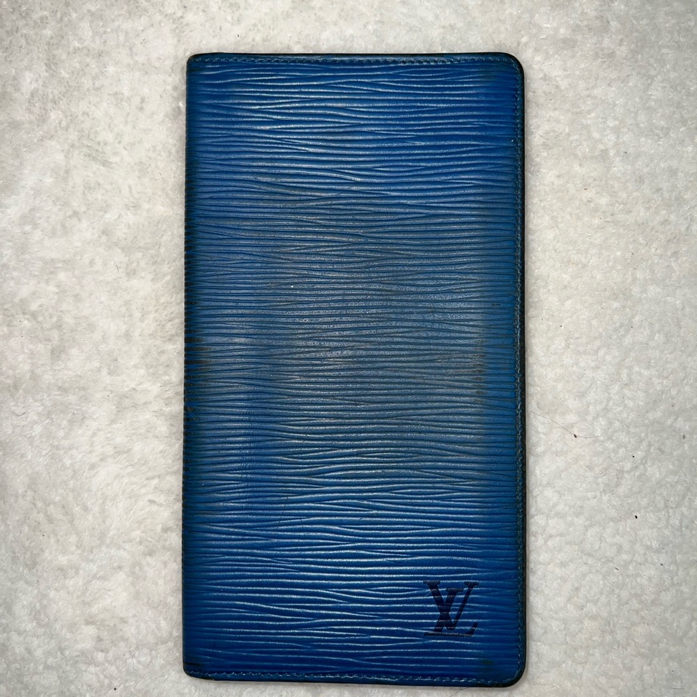 SOLD - Louis Vuitton Epi Leather Bifold Long Wallet Blue
